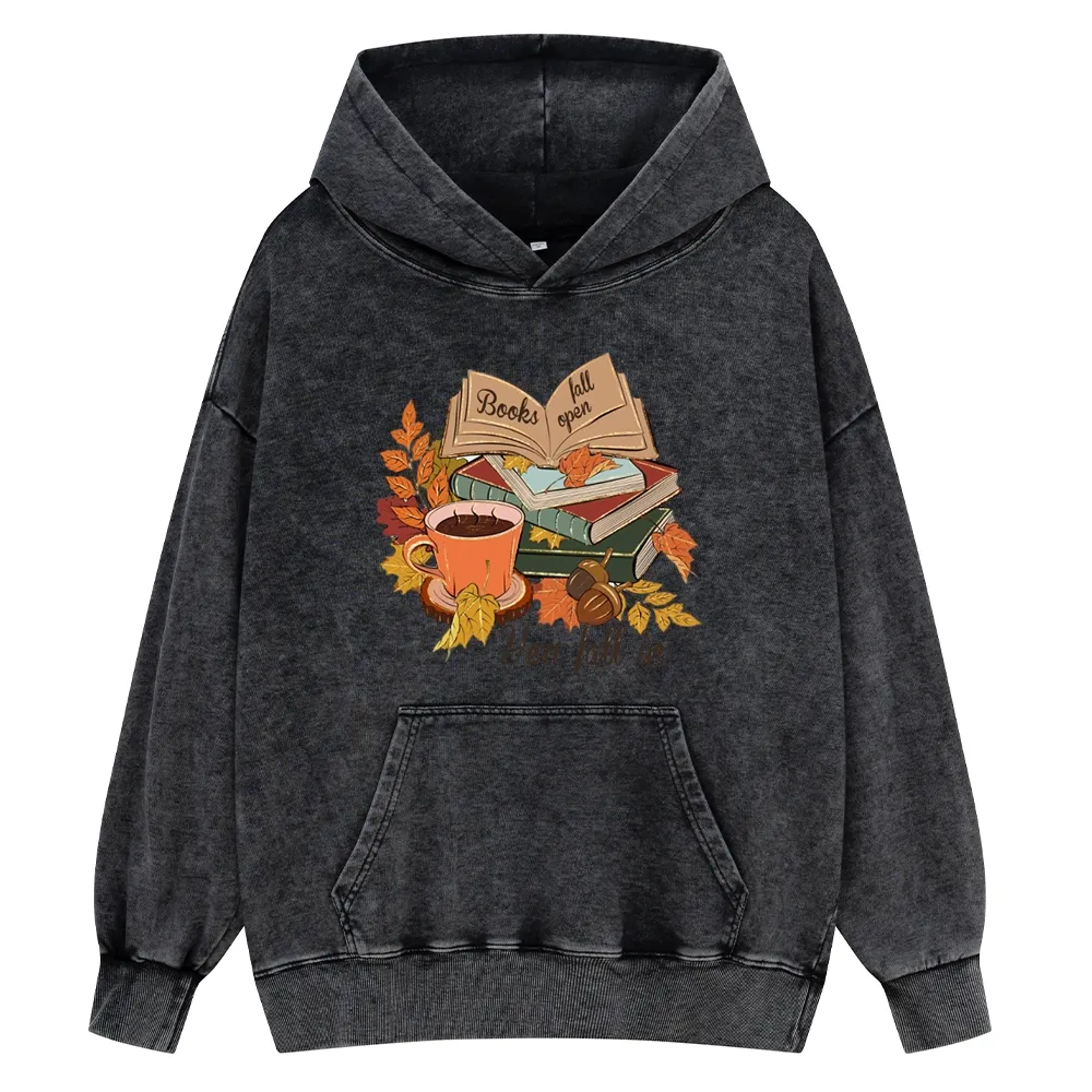 Pagewings Thanksgiving You Fall In Unisex Washed Hoodie