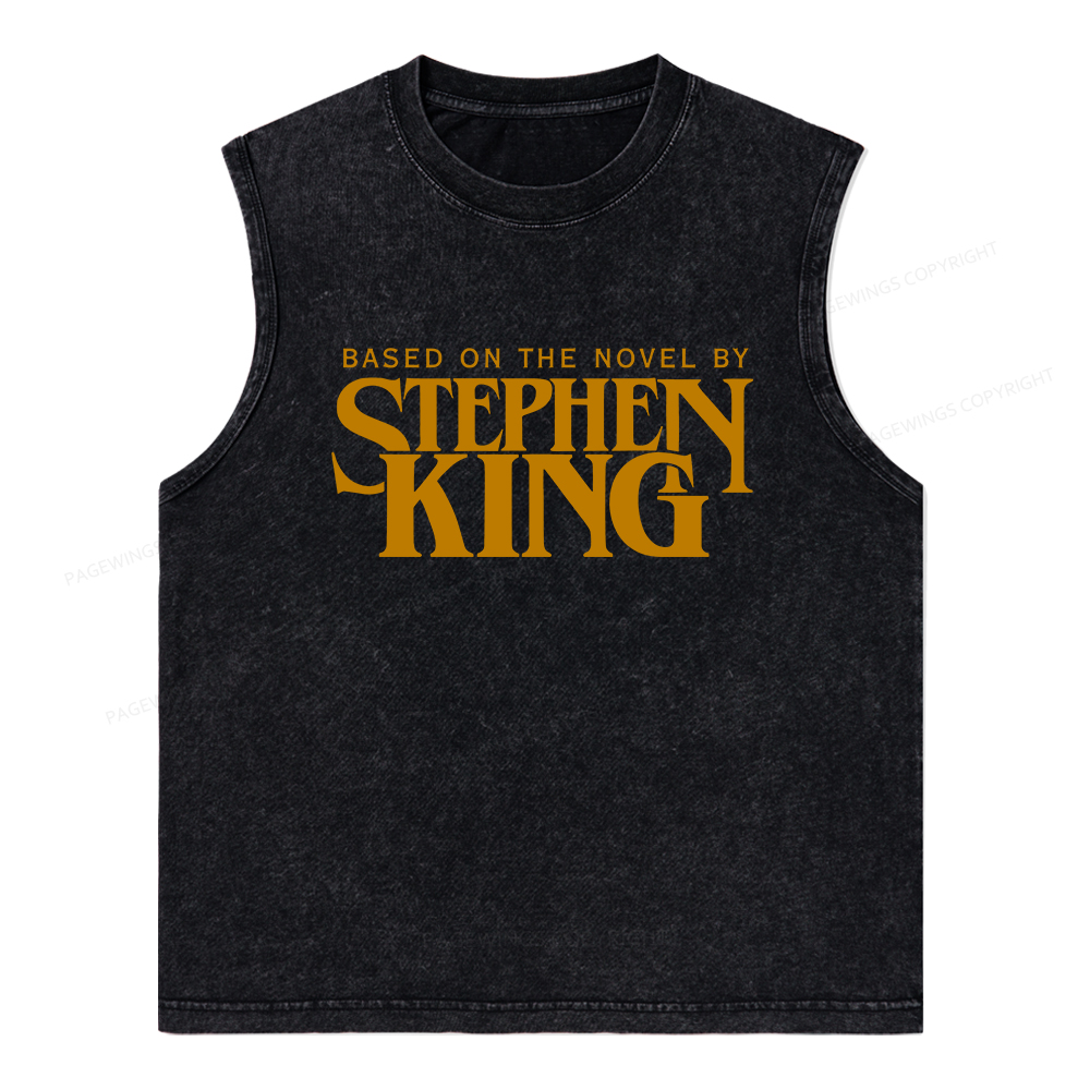 Pagewings Based On A Novel By Stephen King Unisex Washed Tank Top