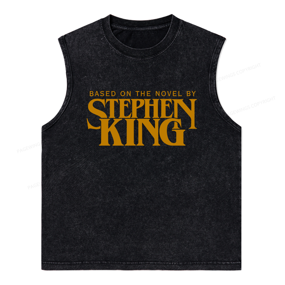 Pagewings Based On A Novel By Stephen King Unisex Washed Tank Top