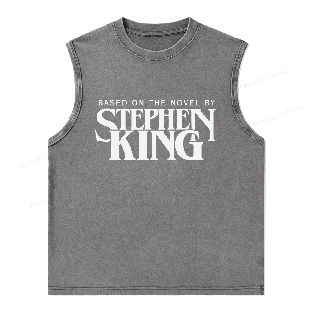 Pagewings Based On A Novel By Stephen King Unisex Washed Tank Top