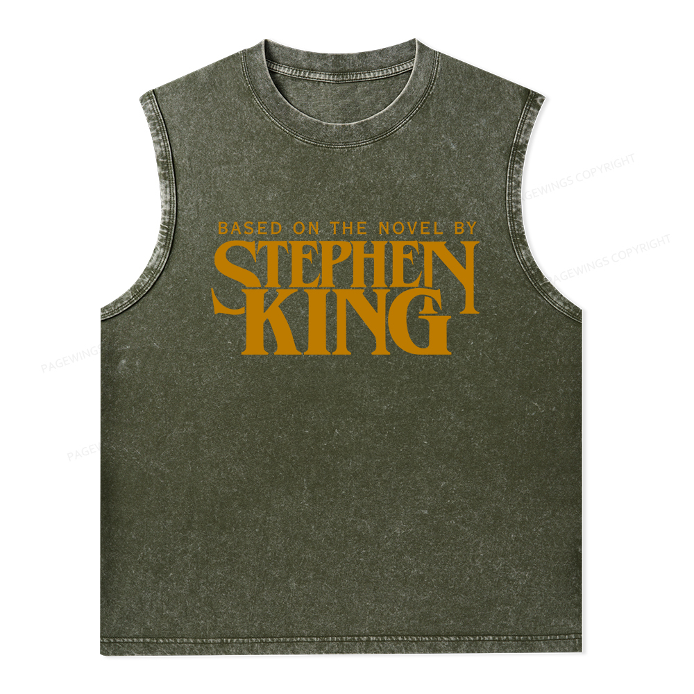Pagewings Based On A Novel By Stephen King Unisex Washed Tank Top