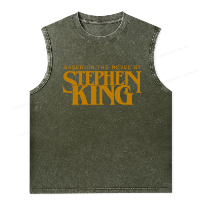Pagewings Based On A Novel By Stephen King Unisex Washed Tank Top