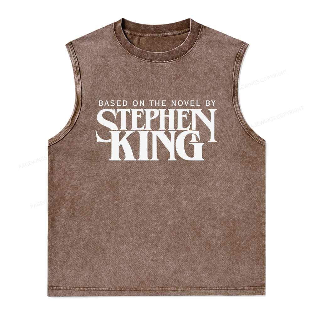 Pagewings Based On A Novel By Stephen King Unisex Washed Tank Top
