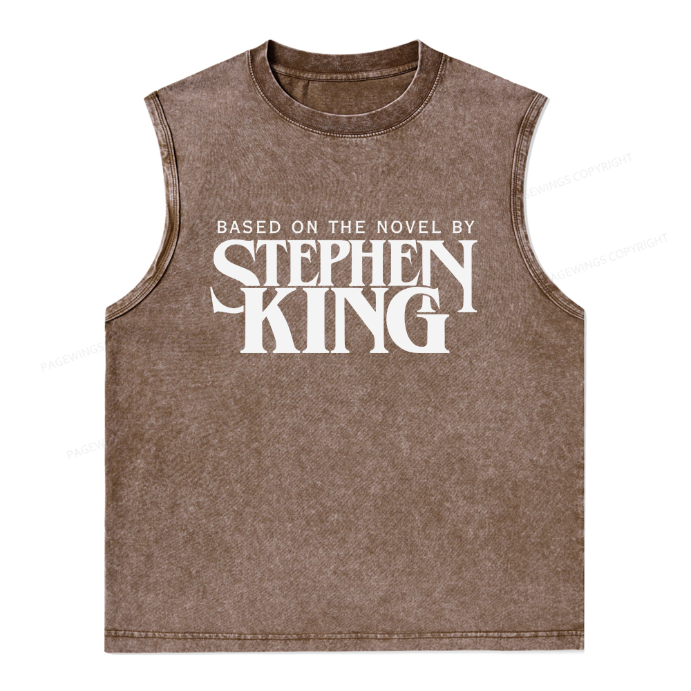 Pagewings Based On A Novel By Stephen King Unisex Washed Tank Top