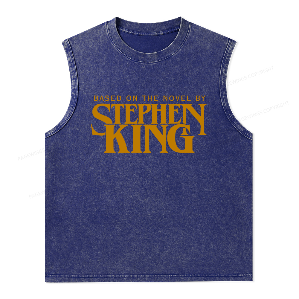 Pagewings Based On A Novel By Stephen King Unisex Washed Tank Top