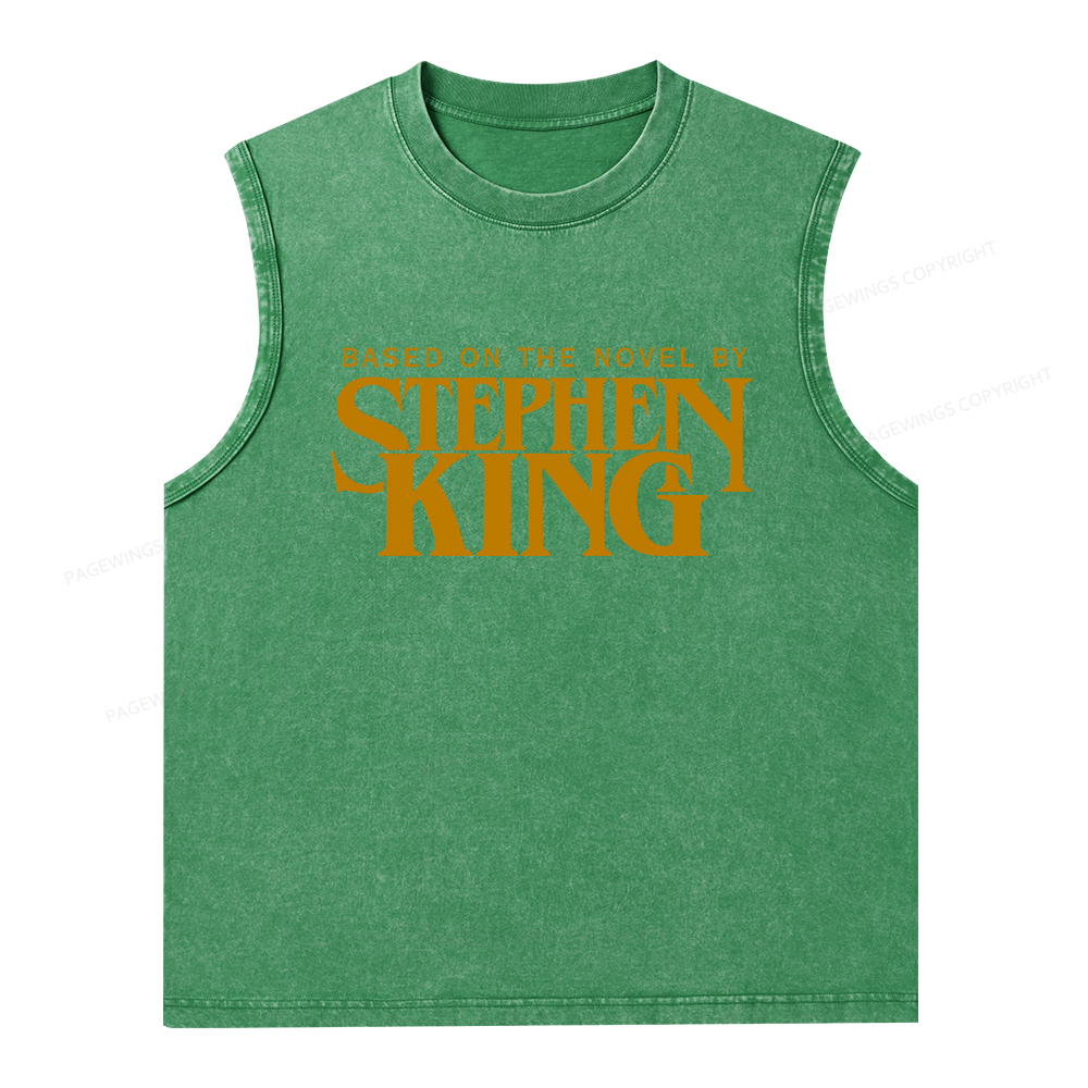 Pagewings Based On A Novel By Stephen King Unisex Washed Tank Top