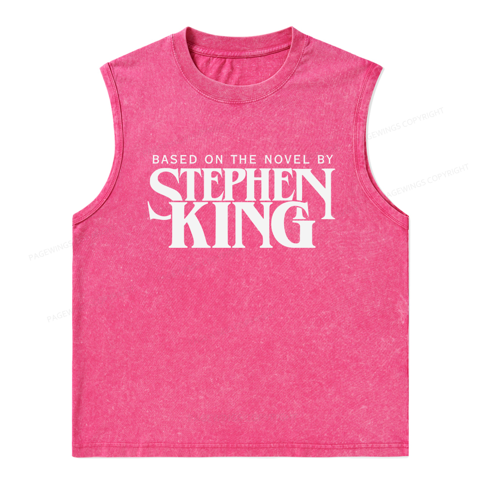 Pagewings Based On A Novel By Stephen King Unisex Washed Tank Top
