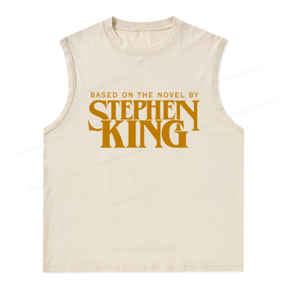 Pagewings Based On A Novel By Stephen King Unisex Washed Tank Top