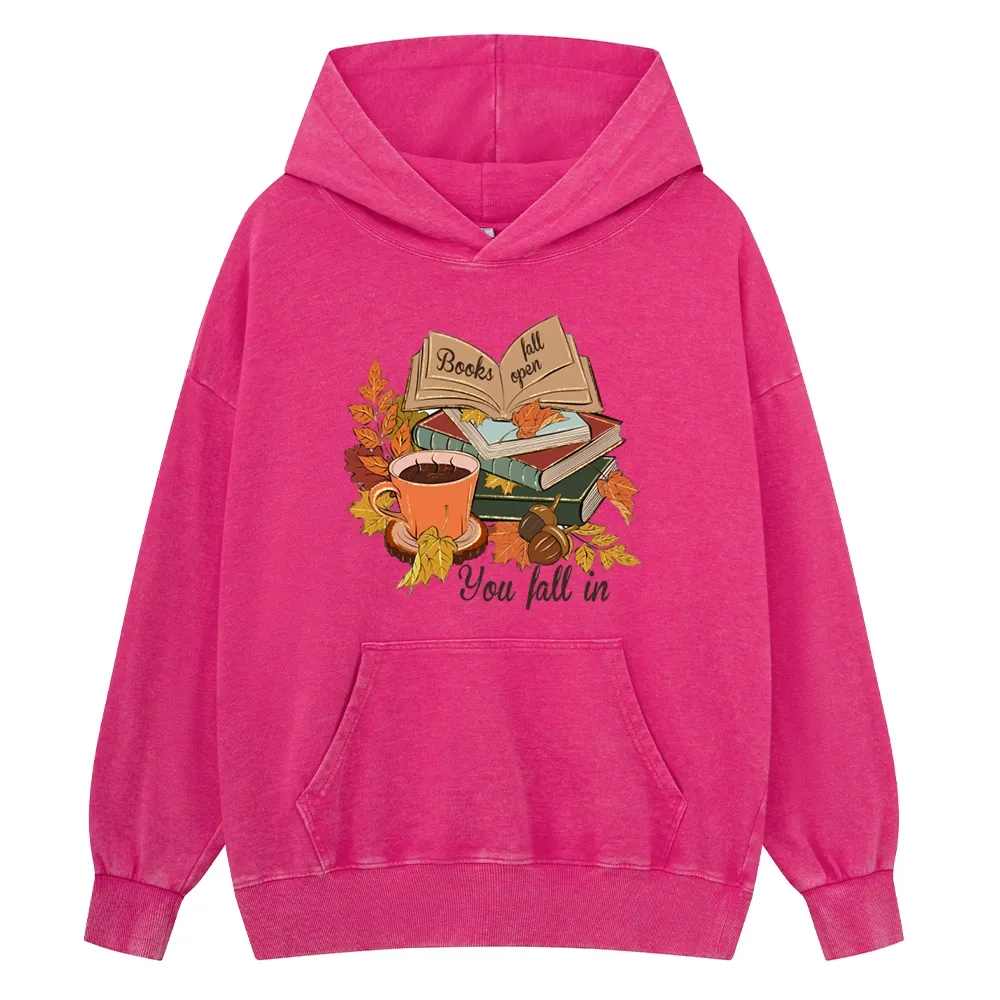 Pagewings Thanksgiving You Fall In Unisex Washed Hoodie