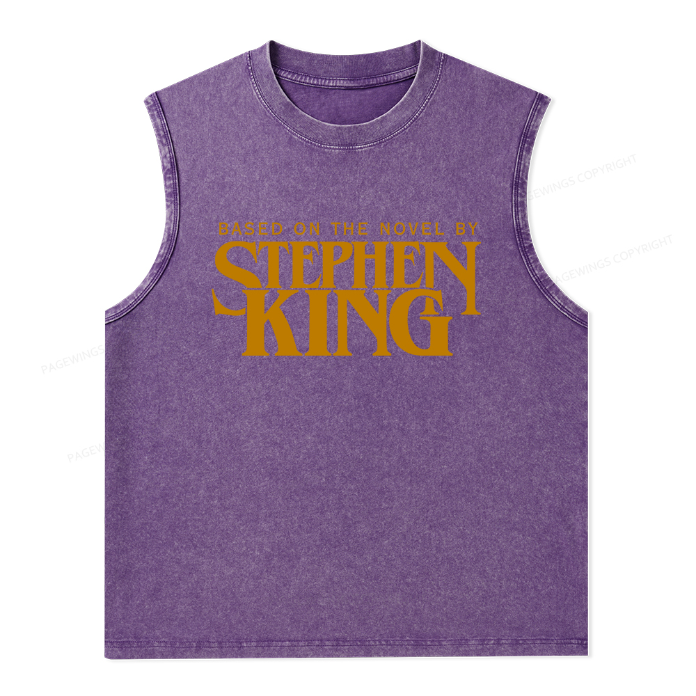 Pagewings Based On A Novel By Stephen King Unisex Washed Tank Top