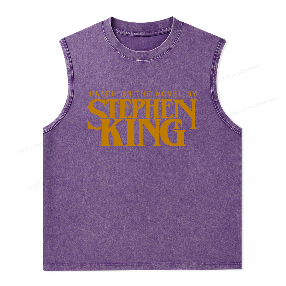 Pagewings Based On A Novel By Stephen King Unisex Washed Tank Top