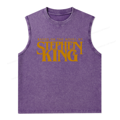Pagewings Based On A Novel By Stephen King Unisex Washed Tank Top