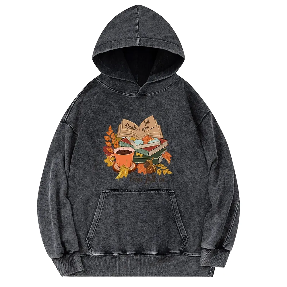 Pagewings Thanksgiving You Fall In Unisex Washed Hoodie