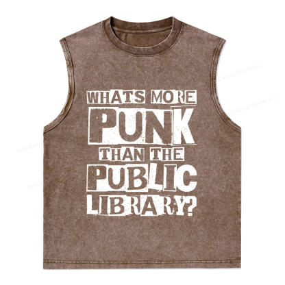 Pagewings What‘s More Punk Than the Public Library Unisex Washed Tank Top