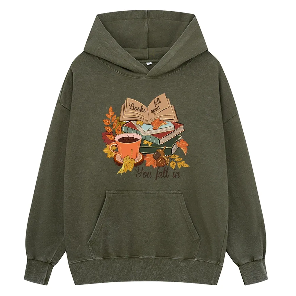 Pagewings Thanksgiving You Fall In Unisex Washed Hoodie