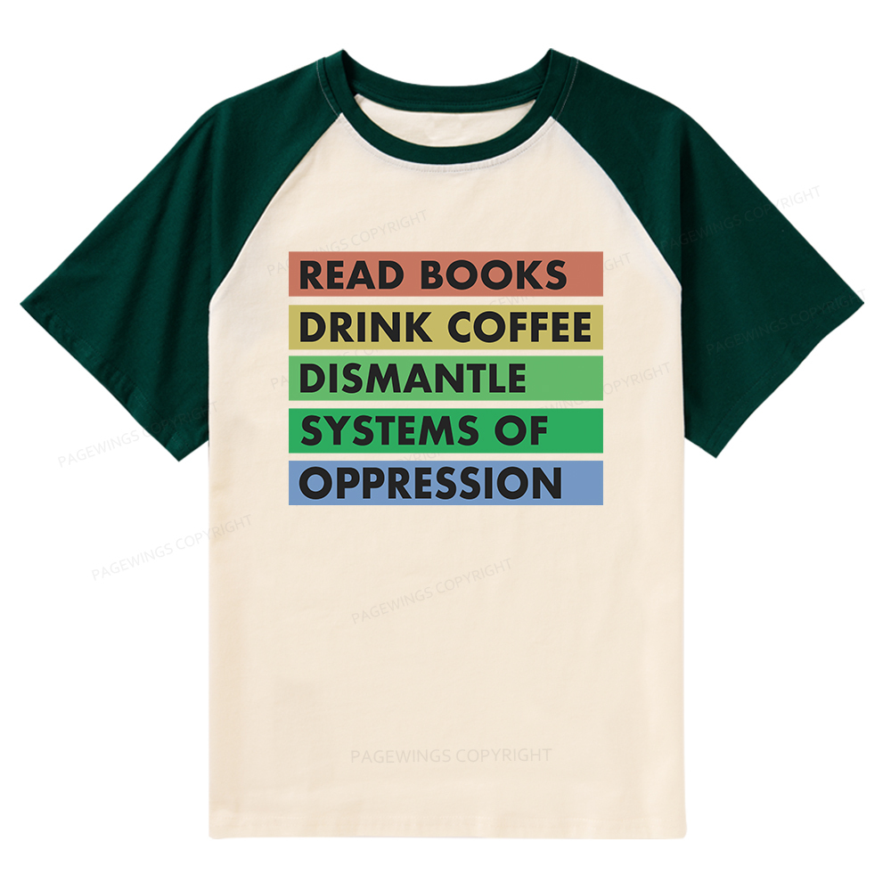 Pagewings Read Books Raglan T-shirt