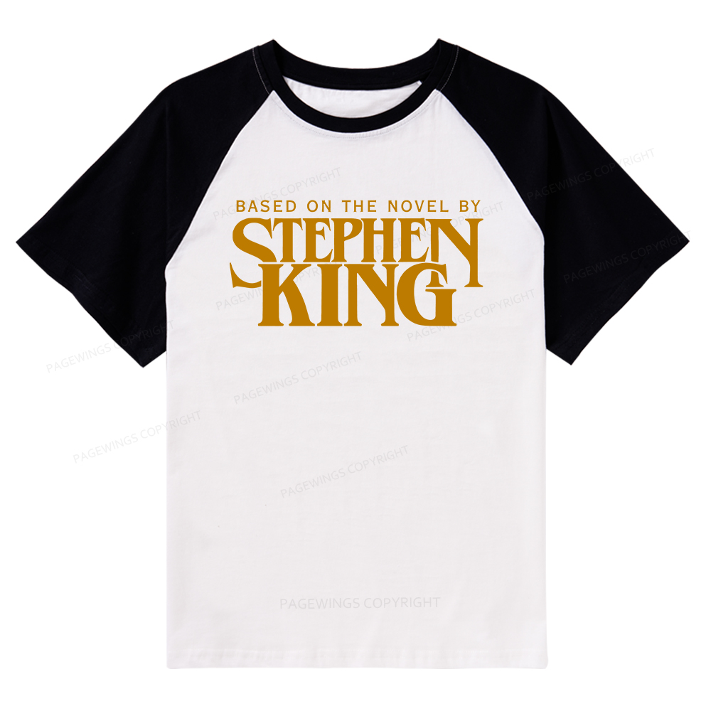 Pagewings Based On A Novel By Stephen King Raglan T-shirt