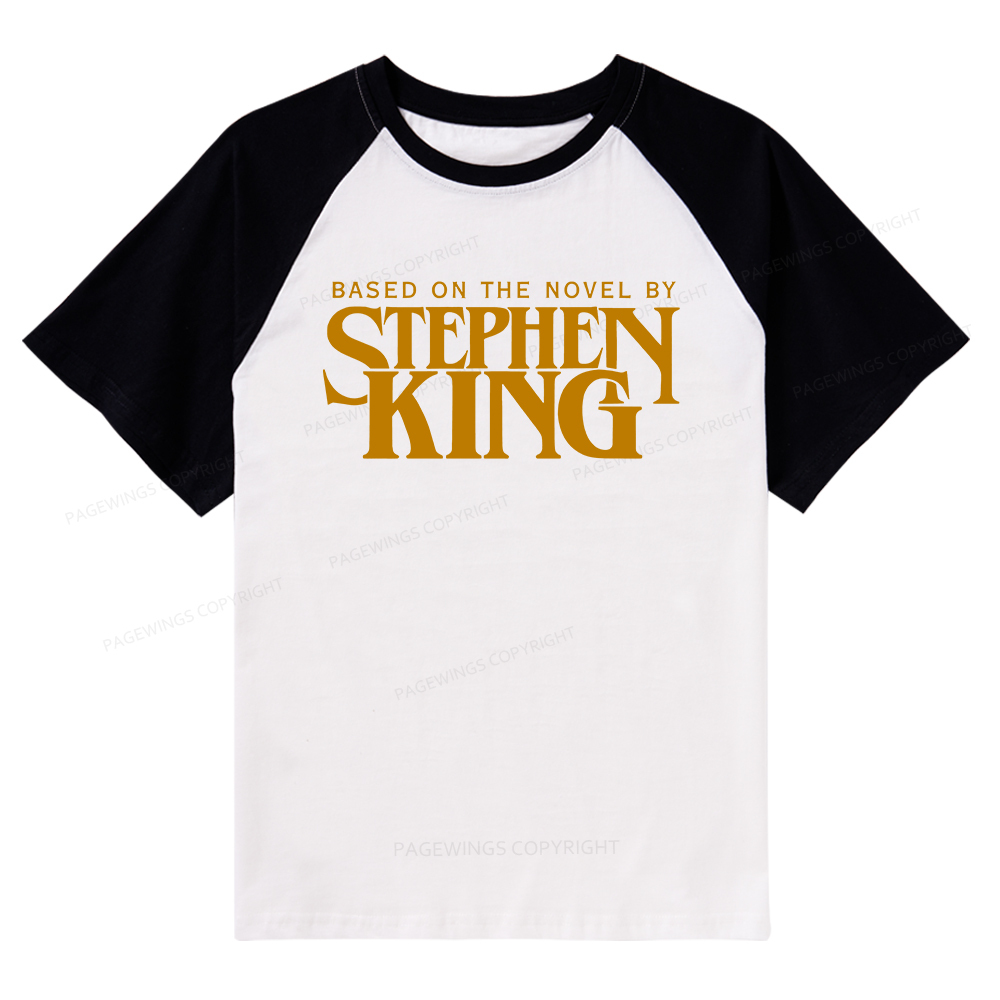 Pagewings Based On A Novel By Stephen King Raglan T-shirt