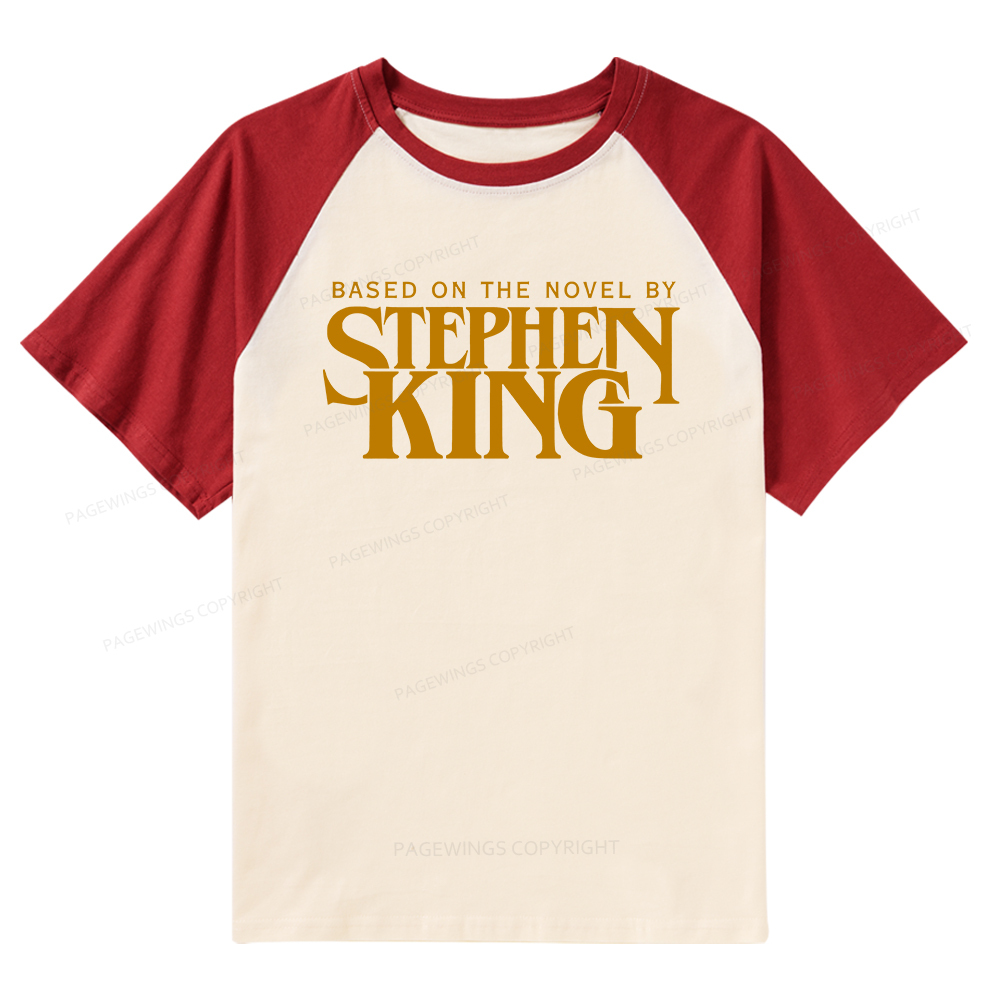 Pagewings Based On A Novel By Stephen King Raglan T-shirt