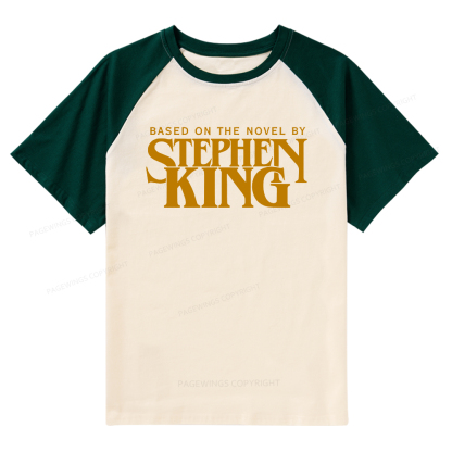 Pagewings Based On A Novel By Stephen King Raglan T-shirt