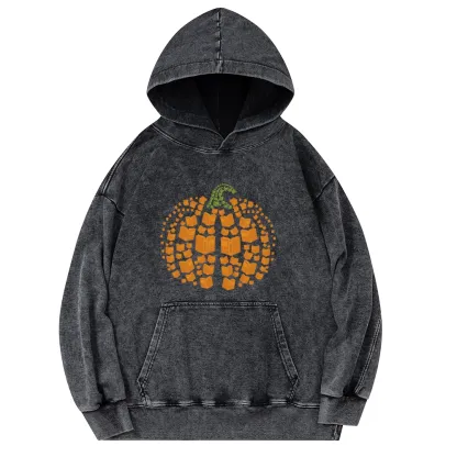 Pagewings Thanksgiving Book Pumpkin Unisex Washed Hoodie