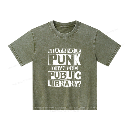 Pagewings What‘s More Punk Than the Public Library Unisex Kids Washed T-shirt