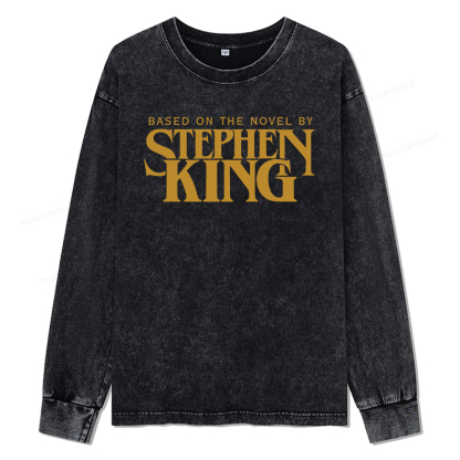Pagewings Based On A Novel By Stephen King Unisex Washed Long Sleeve T-shirt