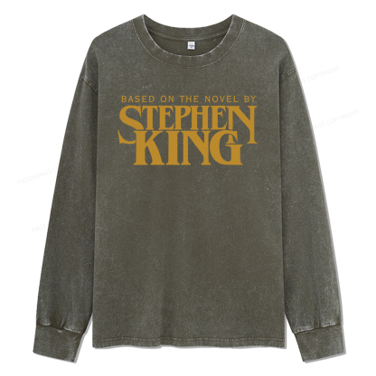 Pagewings Based On A Novel By Stephen King Unisex Washed Long Sleeve T-shirt