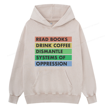 Pagewings Read Books Unisex Washed Hoodie