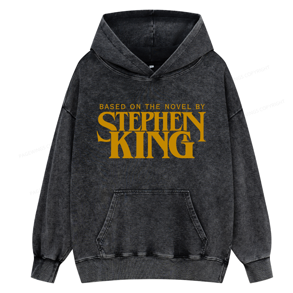 Pagewings Based On A Novel By Stephen King Unisex Washed Hoodie