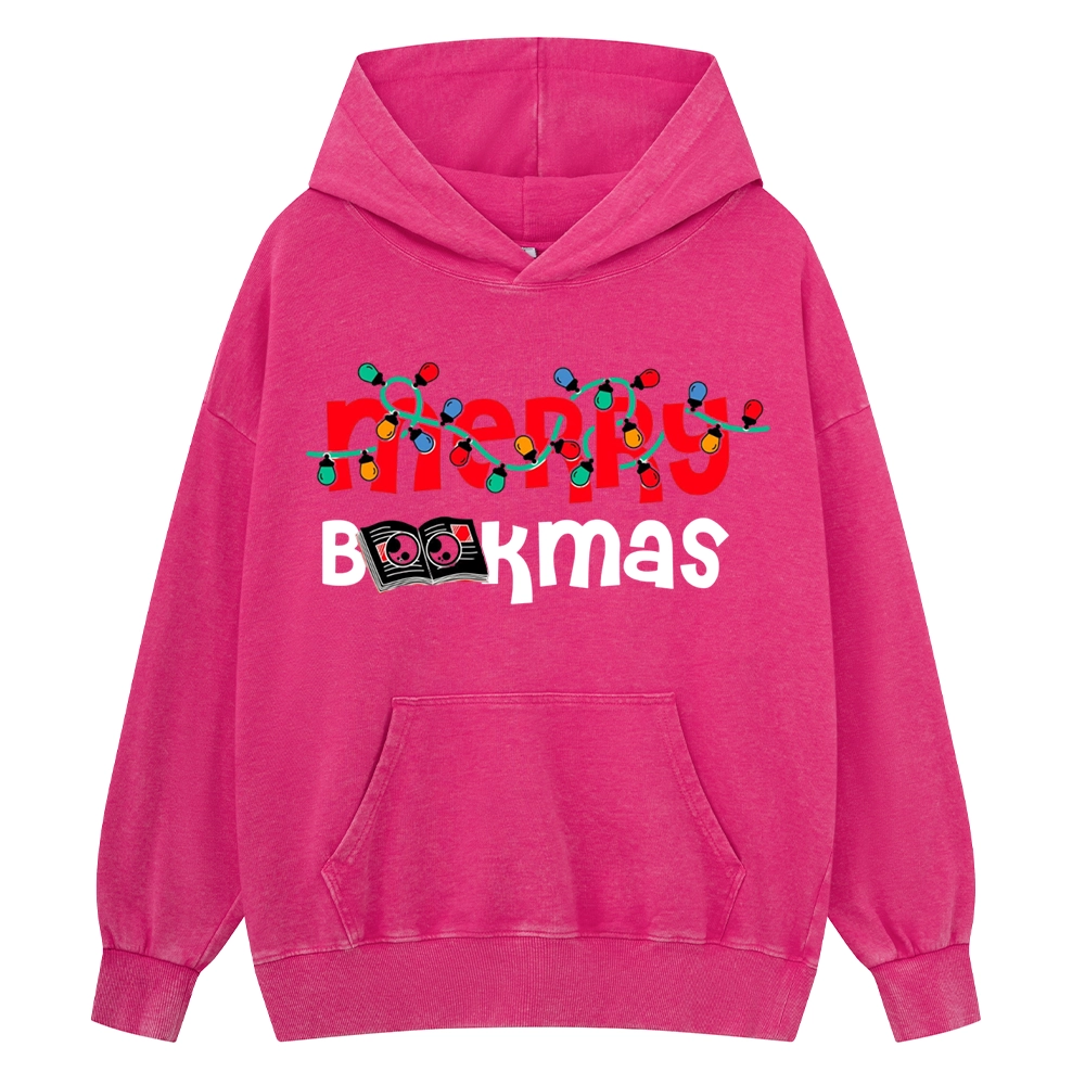 Pagewings Christmas Book Unisex Washed Hoodie