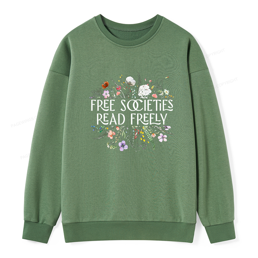 Pagewings Free Societies Read Freely Unisex Classic Sweatshirt