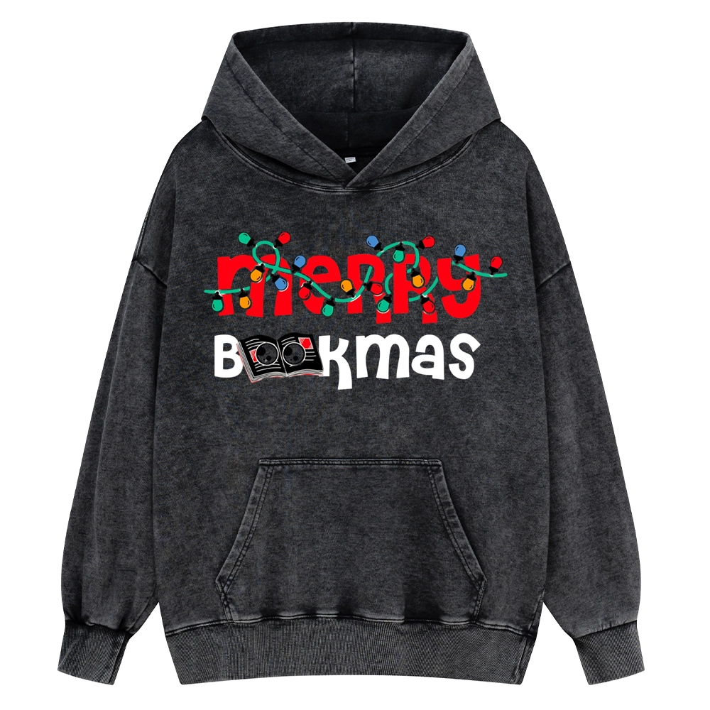 Pagewings Christmas Book Unisex Washed Hoodie