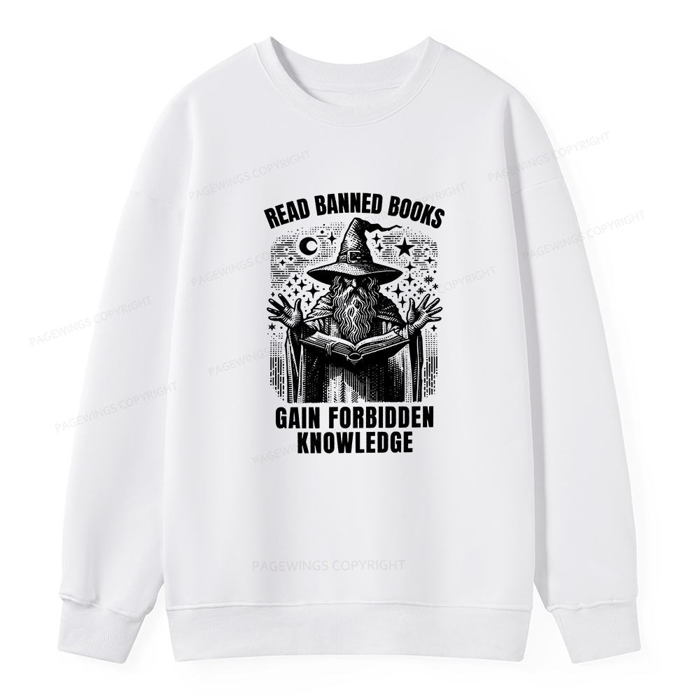 Pagewings Read Banned Books Gain Forbidden Knowledge Unisex Classic Sweatshirt
