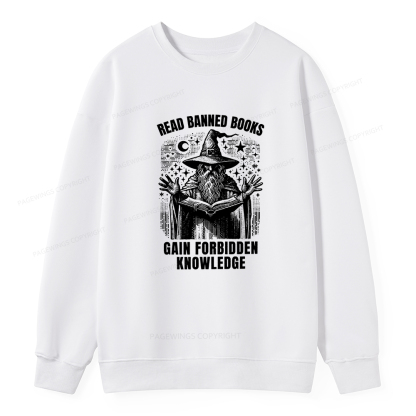 Pagewings Read Banned Books Gain Forbidden Knowledge Unisex Classic Sweatshirt