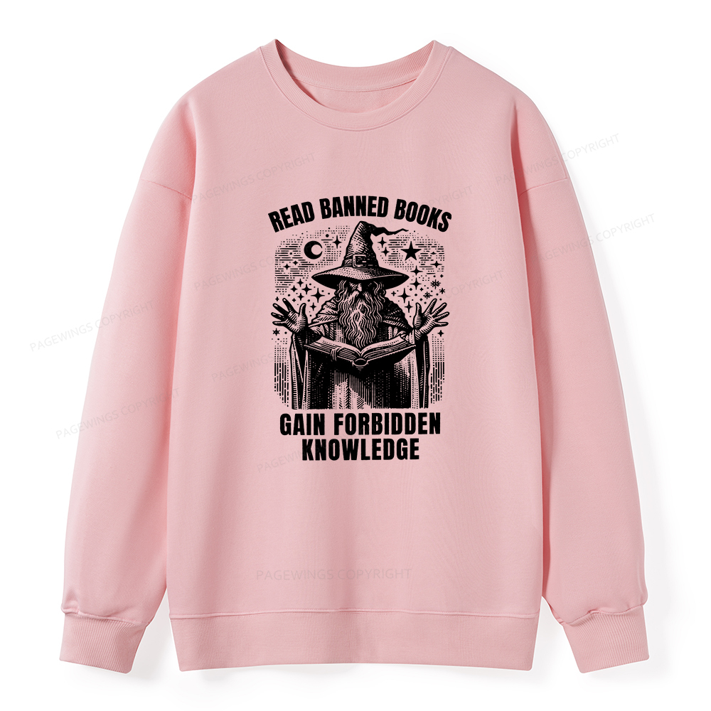 Pagewings Read Banned Books Gain Forbidden Knowledge Unisex Classic Sweatshirt