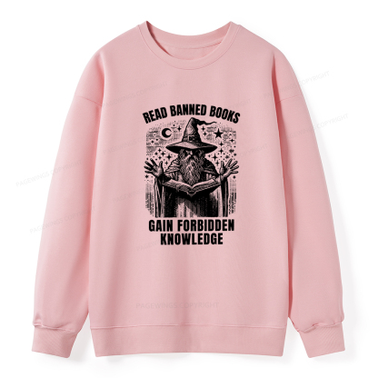 Pagewings Read Banned Books Gain Forbidden Knowledge Unisex Classic Sweatshirt