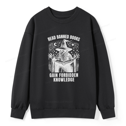 Pagewings Read Banned Books Gain Forbidden Knowledge Unisex Classic Sweatshirt