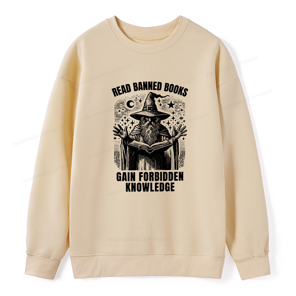 Pagewings Read Banned Books Gain Forbidden Knowledge Unisex Classic Sweatshirt