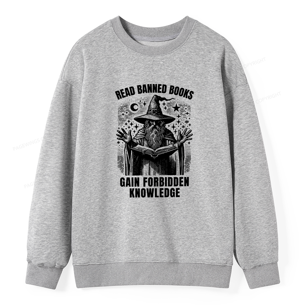 Pagewings Read Banned Books Gain Forbidden Knowledge Unisex Classic Sweatshirt