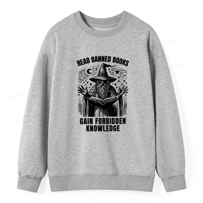 Pagewings Read Banned Books Gain Forbidden Knowledge Unisex Classic Sweatshirt