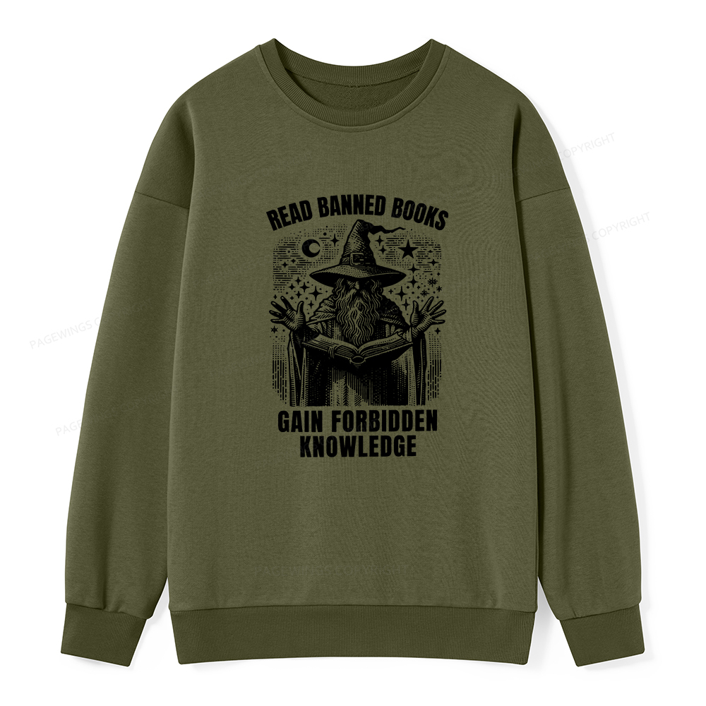 Pagewings Read Banned Books Gain Forbidden Knowledge Unisex Classic Sweatshirt