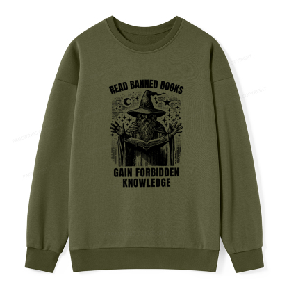 Pagewings Read Banned Books Gain Forbidden Knowledge Unisex Classic Sweatshirt