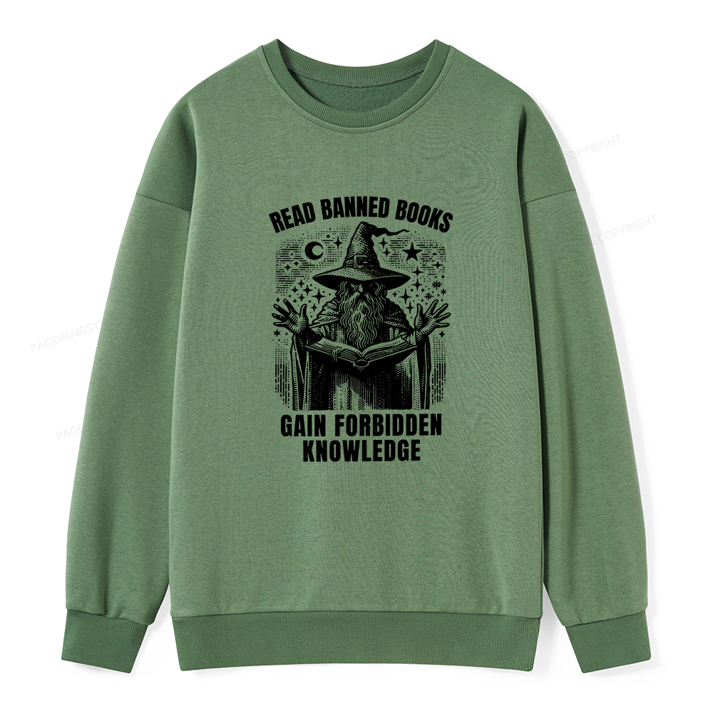 Pagewings Read Banned Books Gain Forbidden Knowledge Unisex Classic Sweatshirt