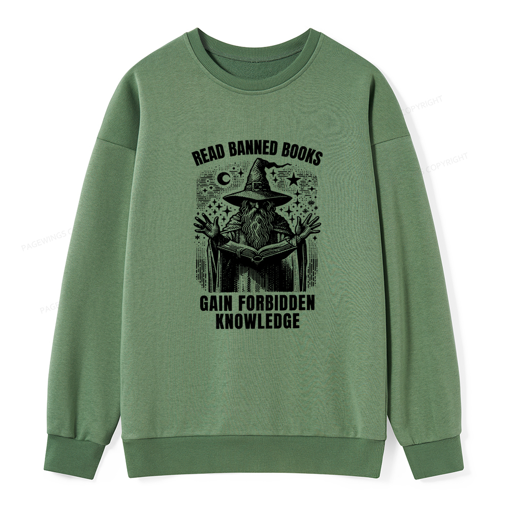 Pagewings Read Banned Books Gain Forbidden Knowledge Unisex Classic Sweatshirt