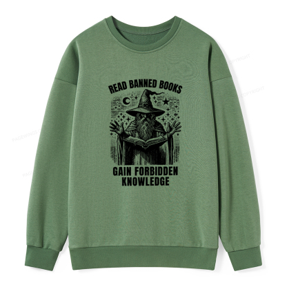 Pagewings Read Banned Books Gain Forbidden Knowledge Unisex Classic Sweatshirt