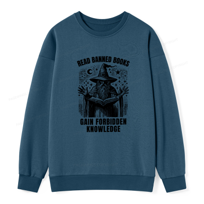 Pagewings Read Banned Books Gain Forbidden Knowledge Unisex Classic Sweatshirt