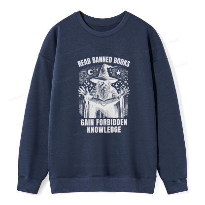 Pagewings Read Banned Books Gain Forbidden Knowledge Unisex Classic Sweatshirt