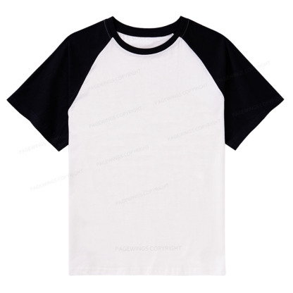 Pagewings Comfortable Solid Color Raglan T-shirt