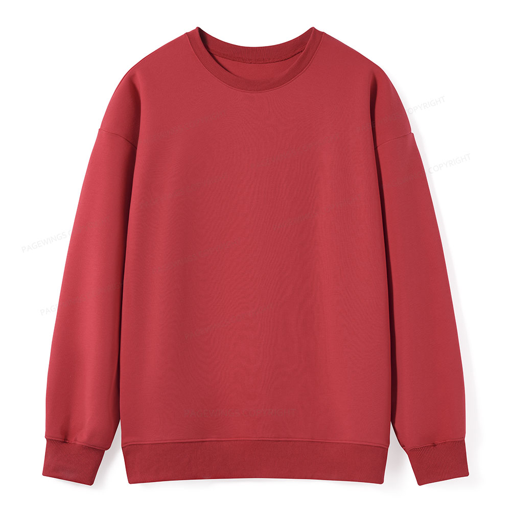 Pagewings Comfortable Solid Color Unisex Classic Sweatshirt